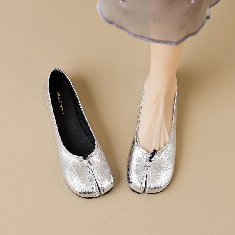 Flats | Womens Tabi Broken Mirror New Ballerina Mules Flats Dark grey