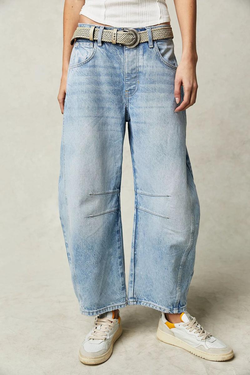 Jeans & Trousers | Womens Straight Jeans With Contrasted Pockets Clothing Blue jeans