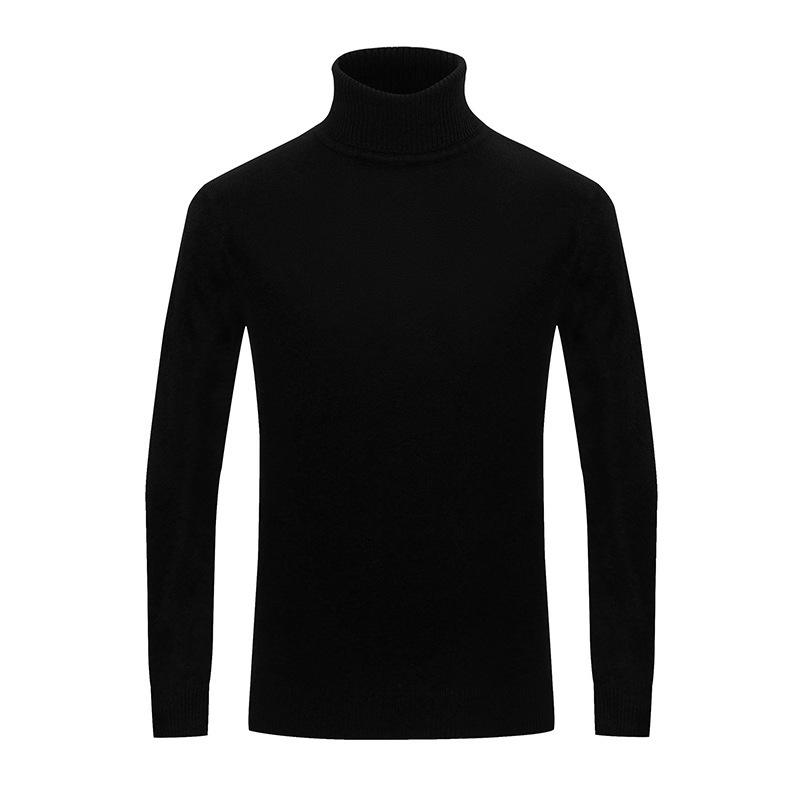 Knitwear | Mens Merino Wool High-Neck Sweater Clothing Black