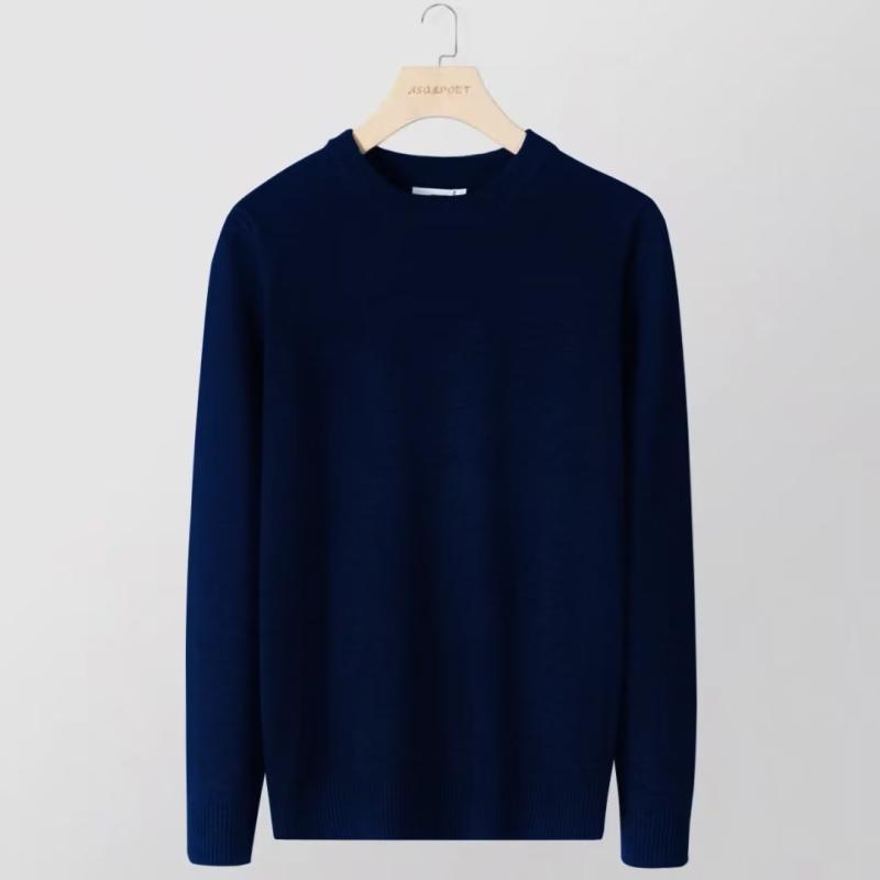 Knitwear | Mens Washed Lambswool Sweater Clothing Knitwear