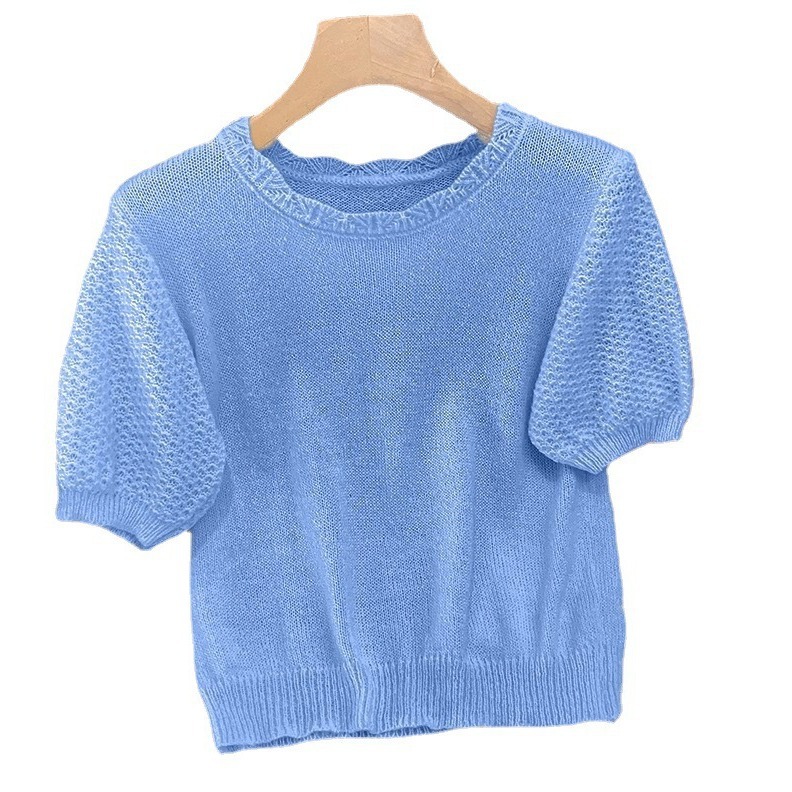 Knitwear | Womens Translucent Knit Top Clothing Knitwear