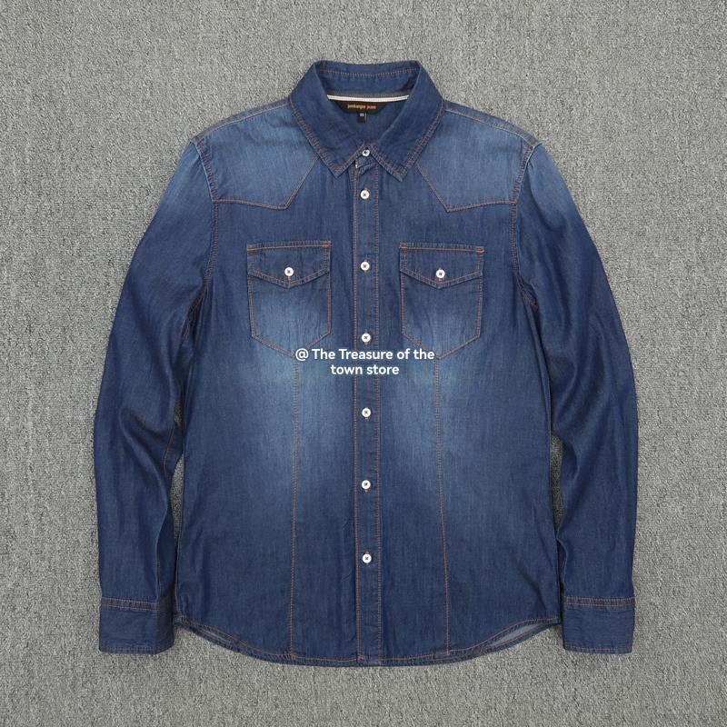 Shirts | Mens Denim Shirt Clothing Bleu vert