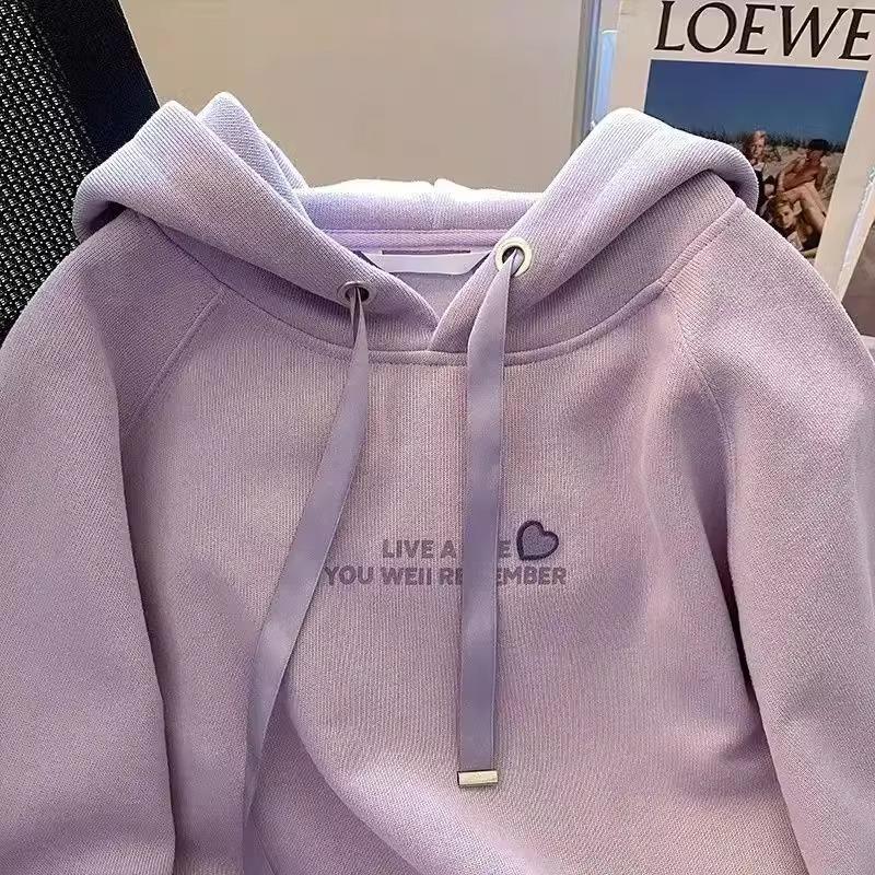 Sweatshirts | Womens Reverse Logo Hooded Sweatshirt Clothing Aubergine