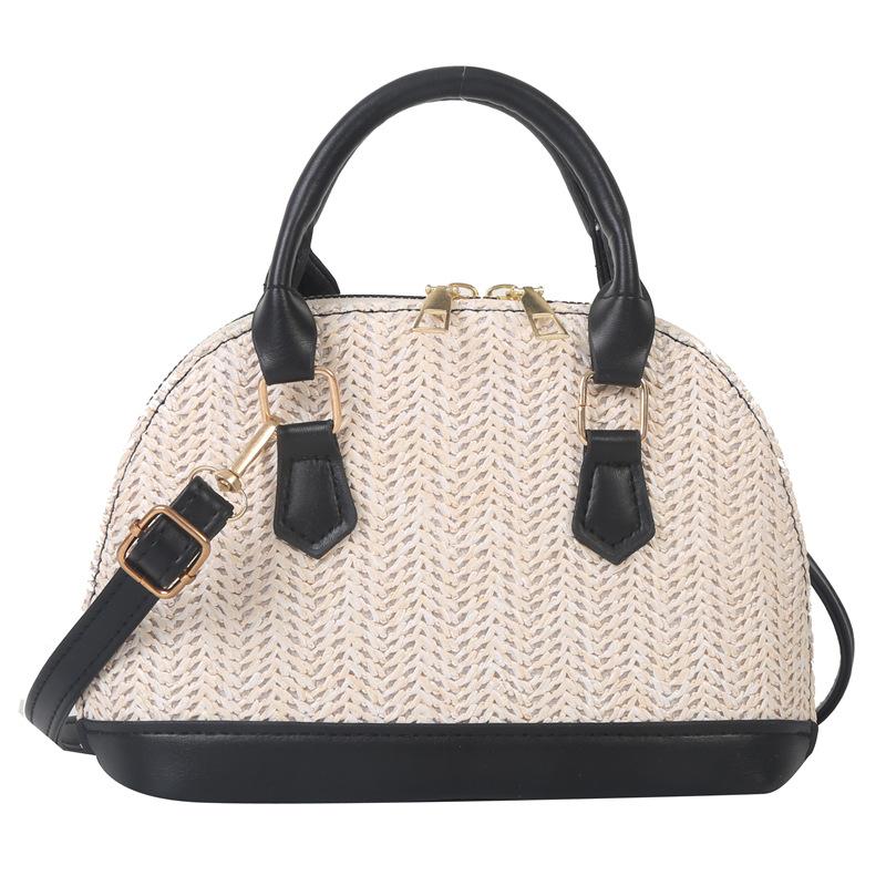 Top Handle | Womens Straw Bag Bags Grey